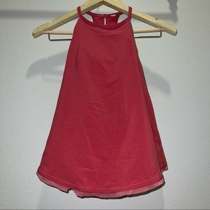 Lululemon Women’s Fireside Red Free Spirit Tank with Built in Bra Size 4
